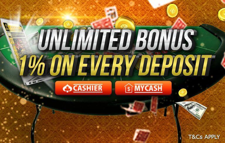 unlimited 1% deposit bonus